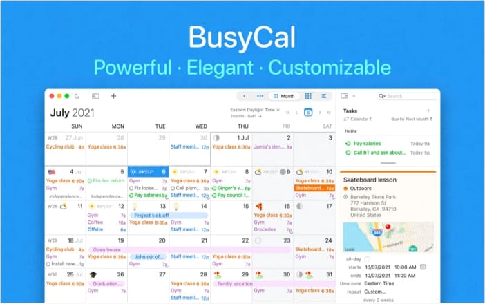 BusyCal via Setapp calendar app for Mac