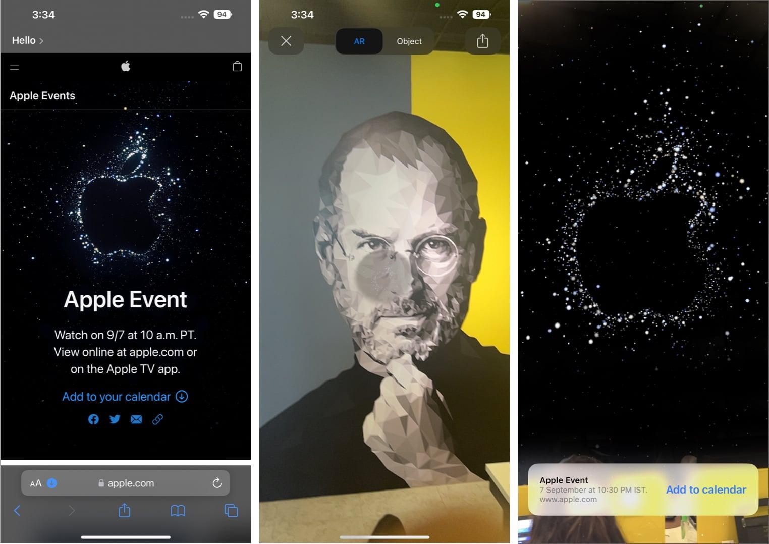 Apple Event AR Easter Egg