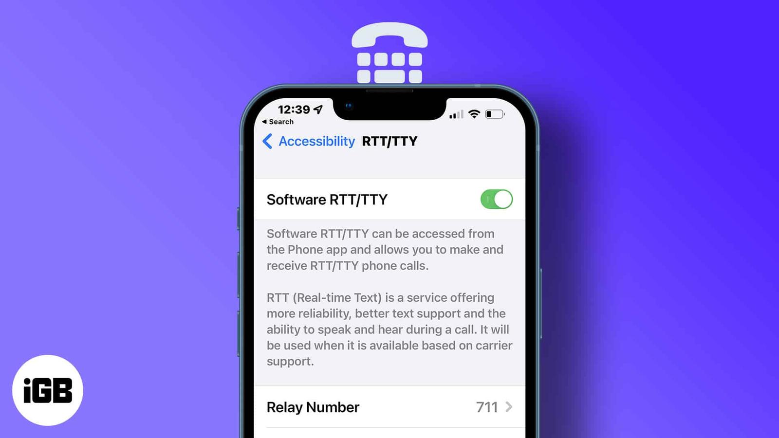 How to turn on/off RTT or TTY on iPhone