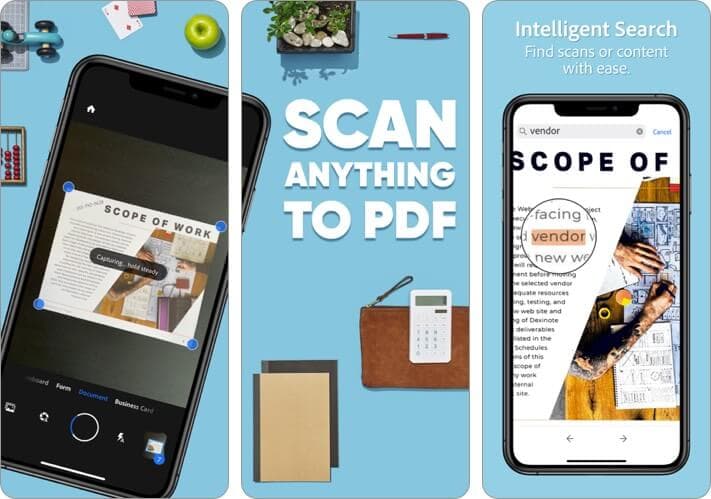 Adobe Scan Digital PDF Scanner iPhone and iPad App Screenshot