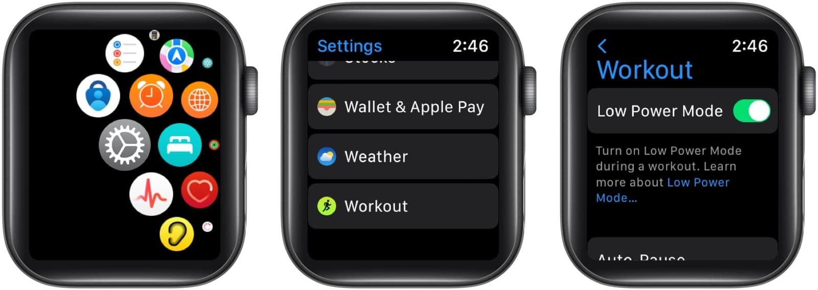 Auto low power mode on apple watch