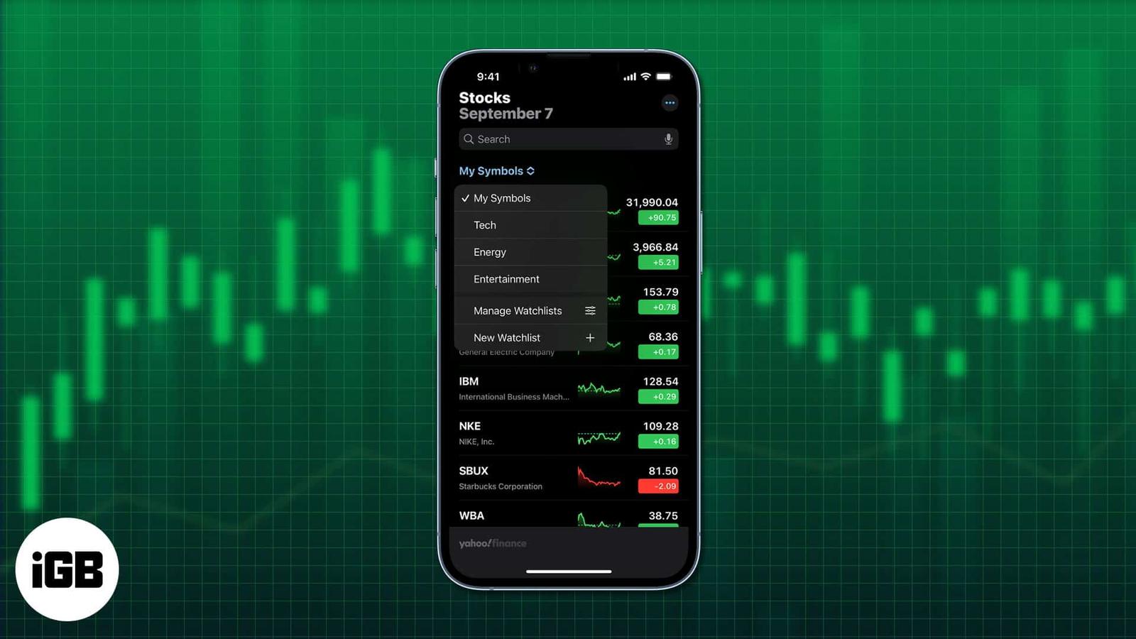 How to manage multiple watchlists in Stocks on iPhone