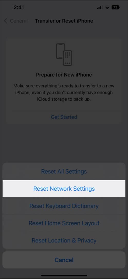 Reset Your iPhone Network Settings