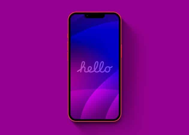 Transparent iPhone hello wallpaper