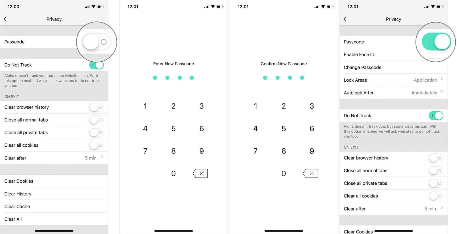 Enable Passcode for Aloha iOS AppEnable Passcode for Aloha iOS App