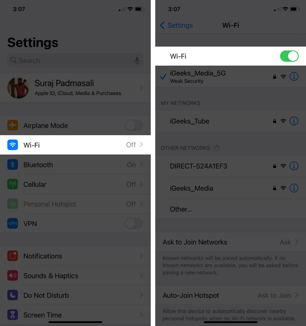 Turn on wi fi on iphone 1
