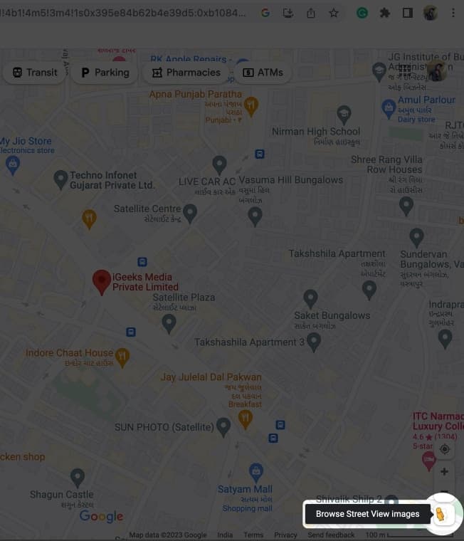 Select and drag the yellow human icon to the street next to your house