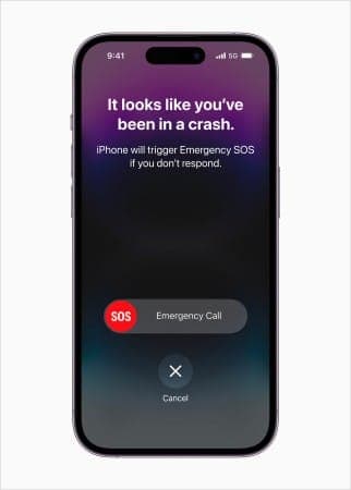 Crash Detection feature on an iPhone in action.