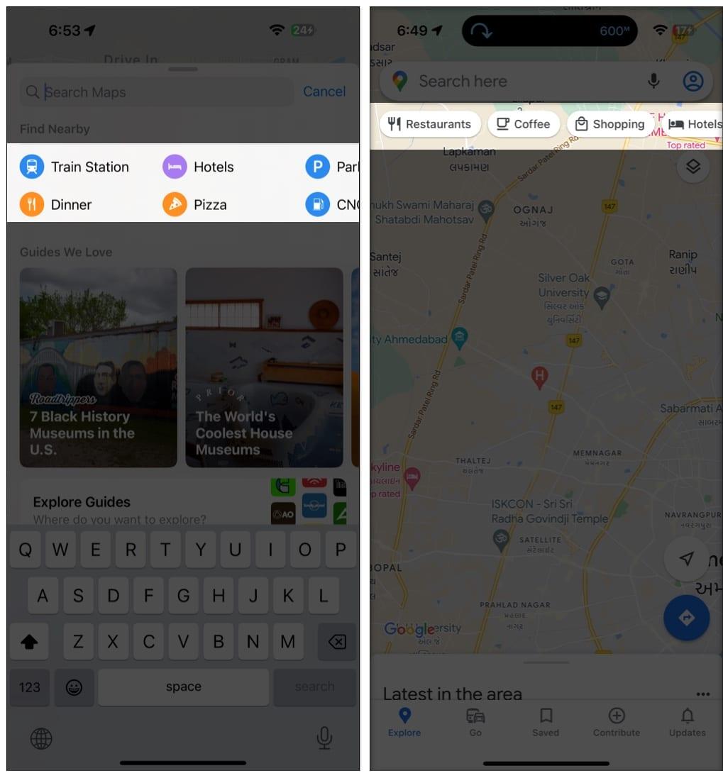 Places of interest on Maps