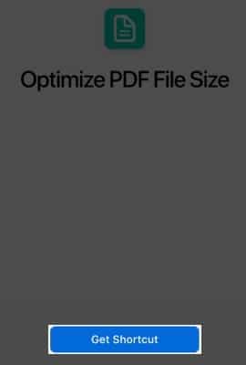 Use Shortcut app on Mac to make PDF smaller