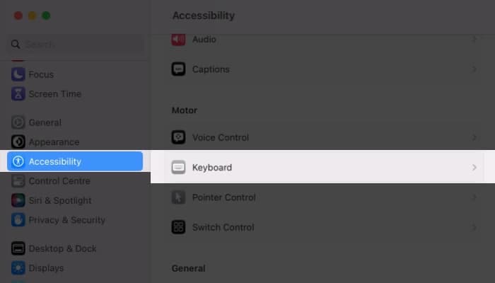 Use Virtual keyboard, open System Settings, choose Accessibility, hit Keyboard