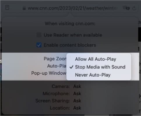 drop-down menu to the right of Auto-Play