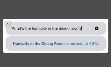 Ask Siri for the temperature and humidity of a room