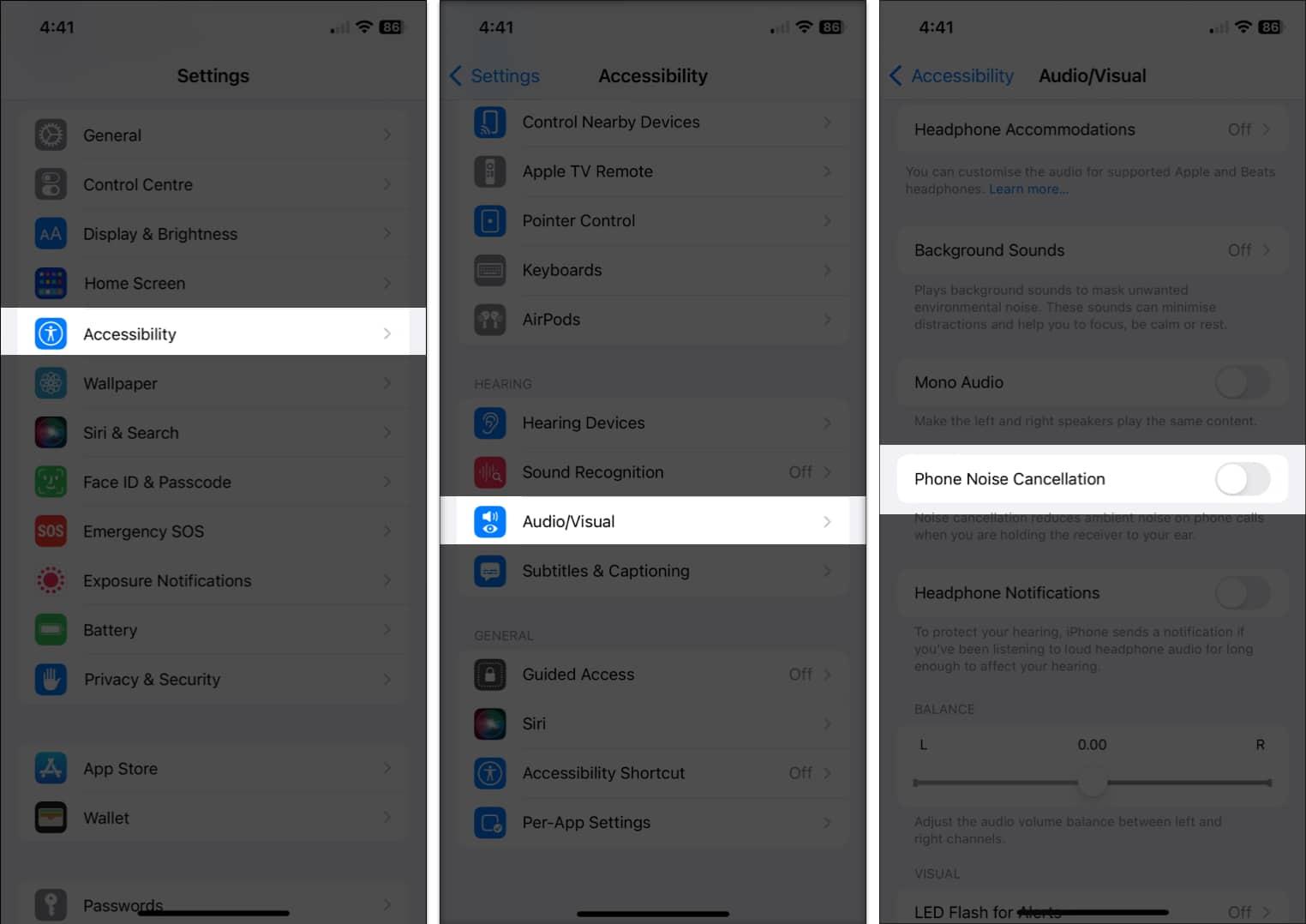 Disable iPhone noise cancellation