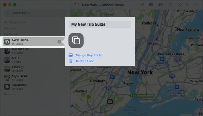 Type a name for your Guide and press return