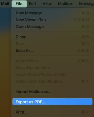 Click file from menu bar and export as PDF
