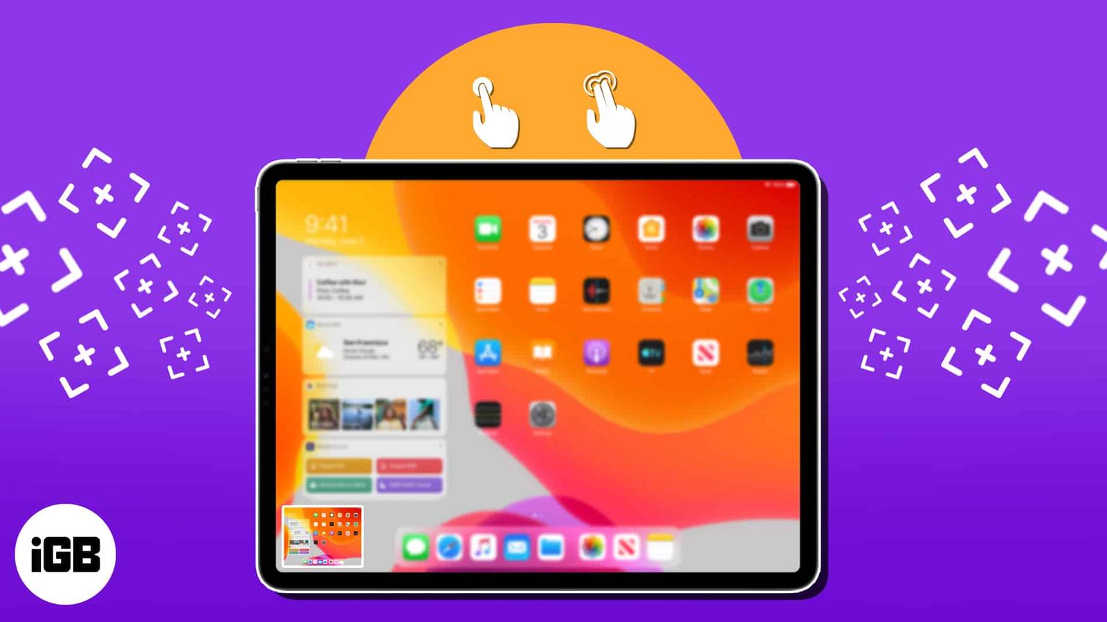 How to take a screenshot on an iPad with gestures