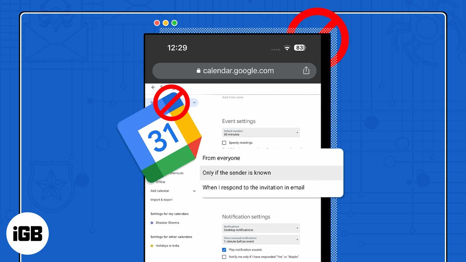 How to block Google Calendar spam on iPhone, iPad, and Mac