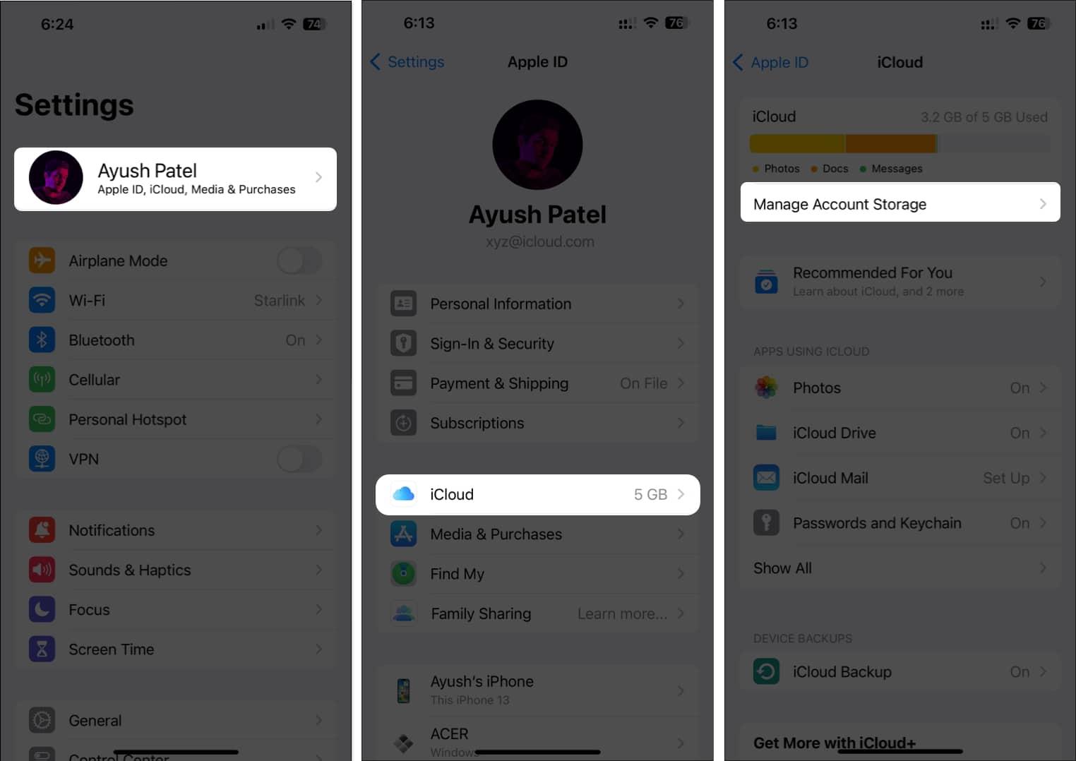 Check if you have sufficient iCloud storage