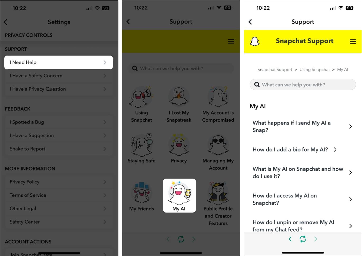 Contact Snapchat Support