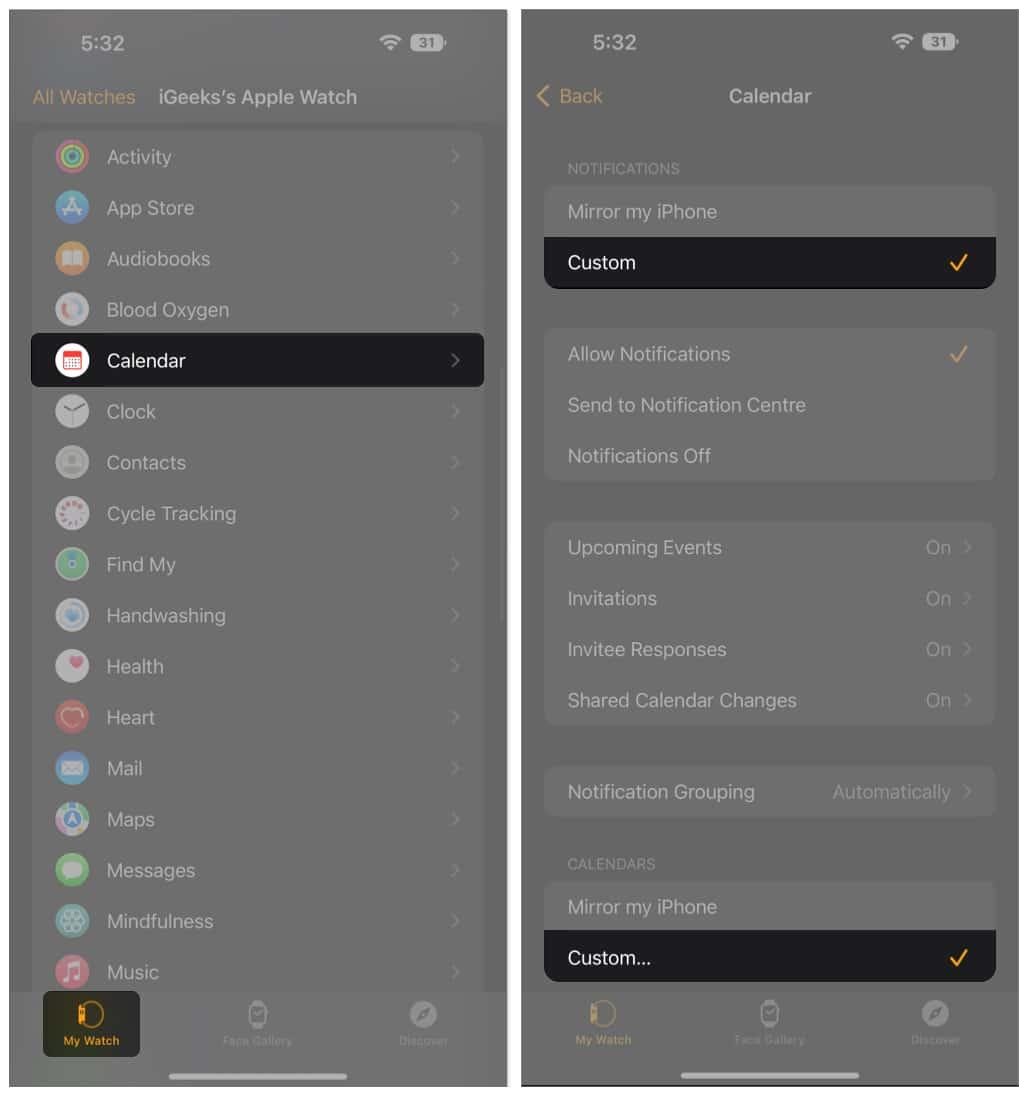 How to change calendar settings on iPhone