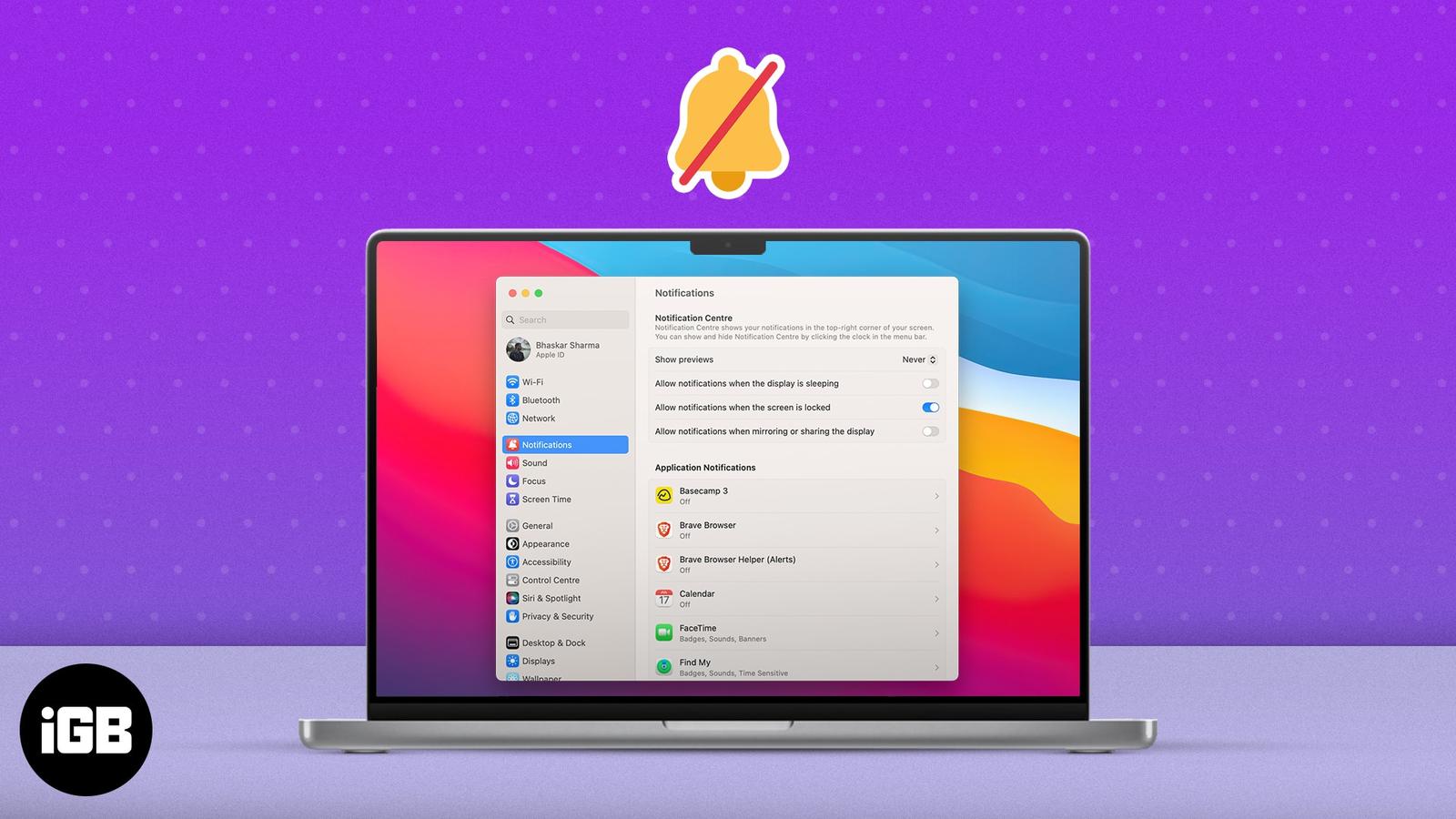 How to turn off notifications on Mac