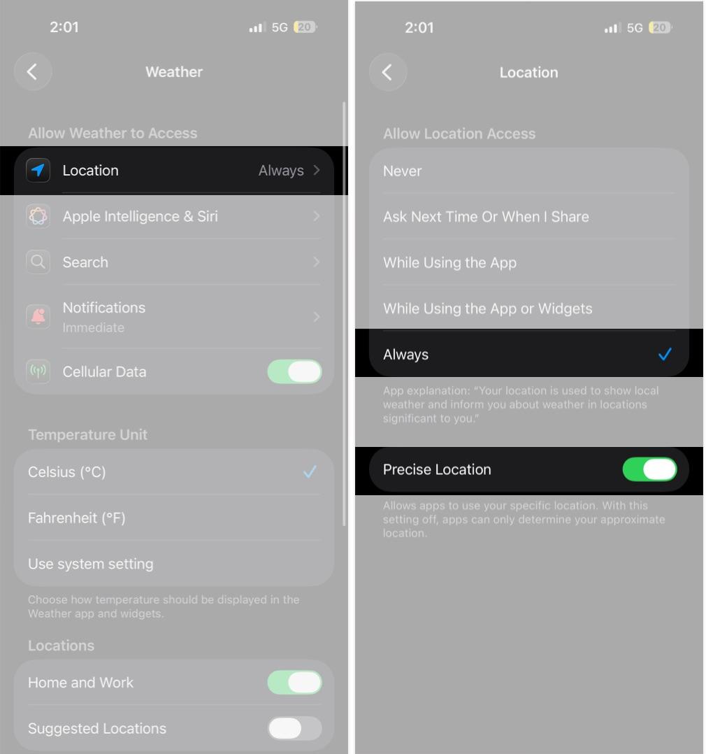 Allow Location Access for Accurate Weather Alerts on iPhone