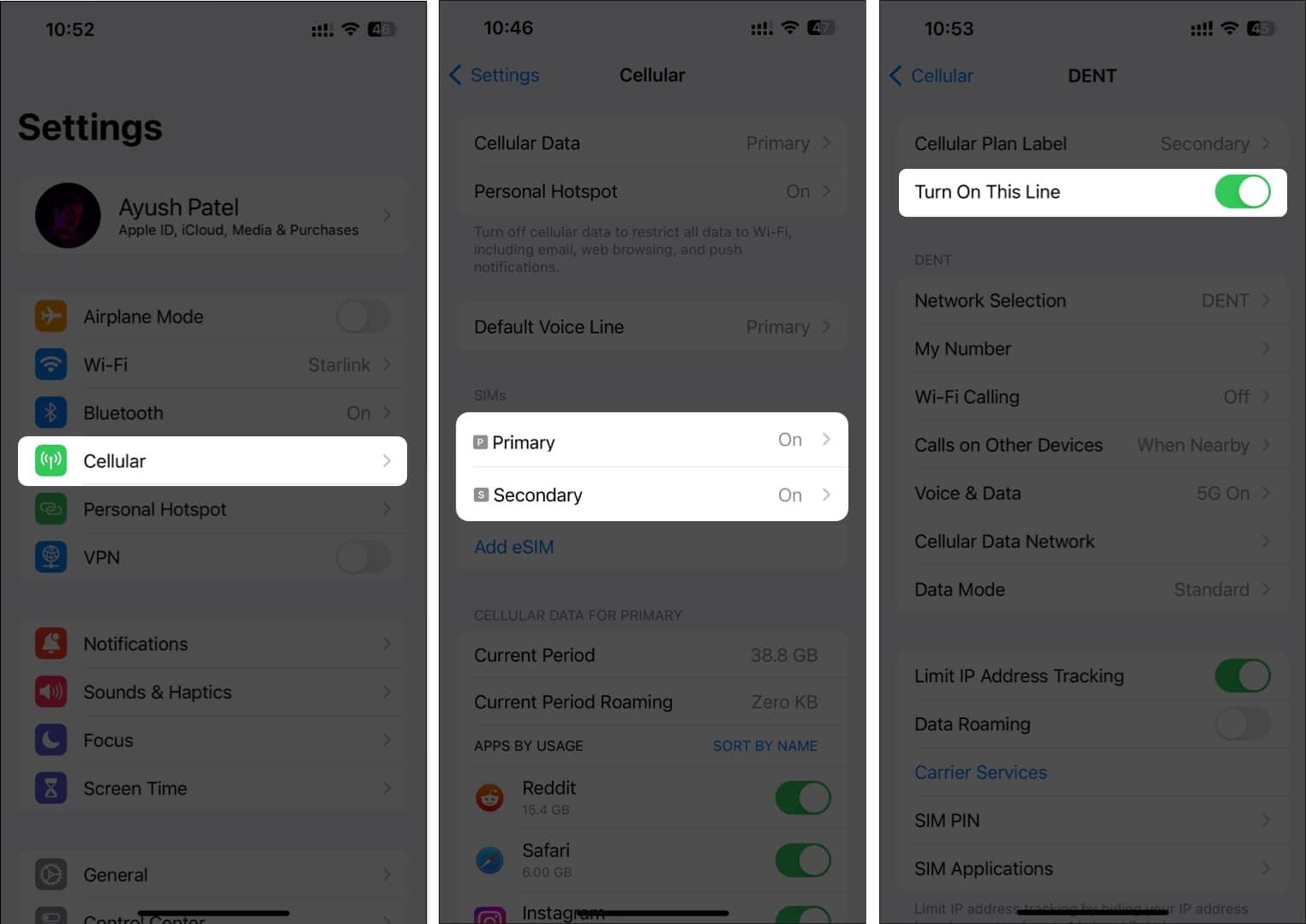 Enable or disable a sim with ease
