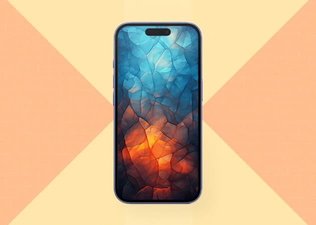 Blue and orange 4K abstract wallpaper