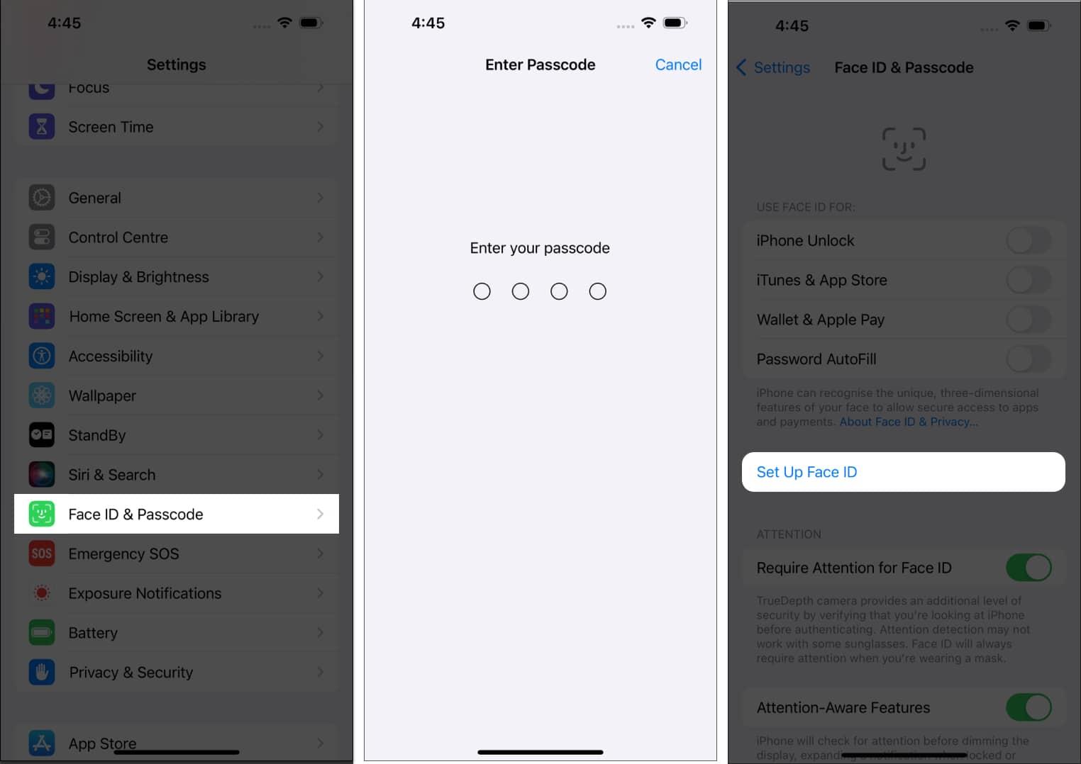 Click-Face-ID-Passcode-Enter-Passcode-Set-Up-Face-ID