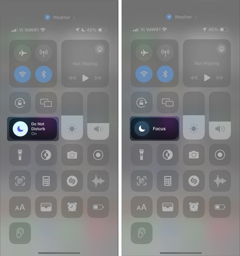 Deactivate Focus Mode on iPhone