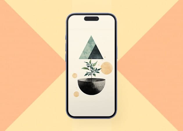 Green plant abstract iPhone wallpaper