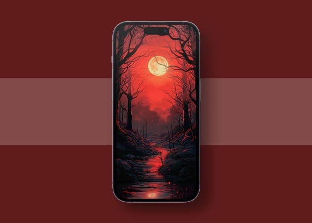 Red Mood scary Halloween wallpaper