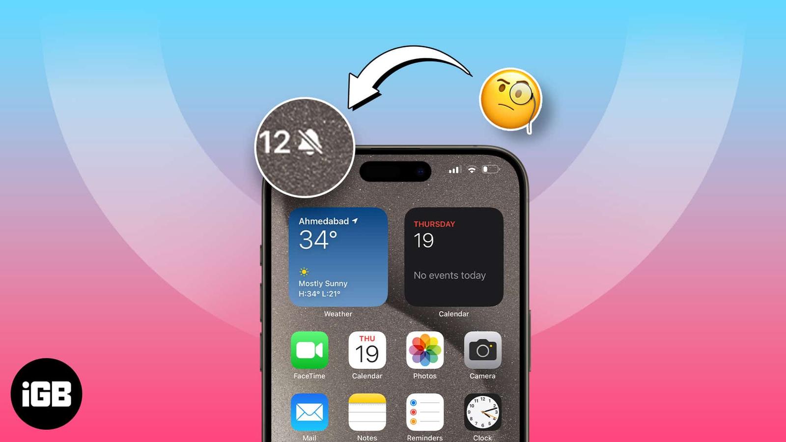 How to hide Silent bell icon on iPhone 15 Pro and Pro Max