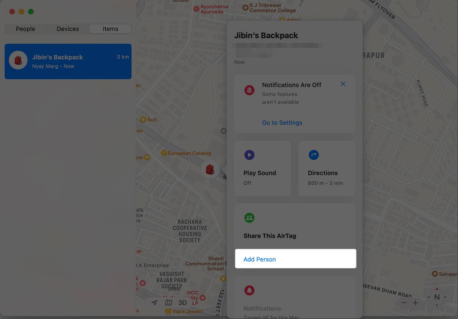 Select add person