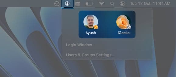 click-the-icon-on-name-to-switch-users