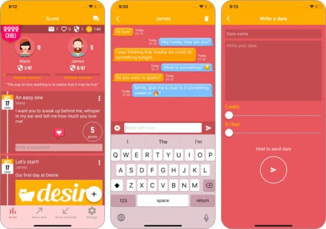 Desire iPhone game for couples to play at home