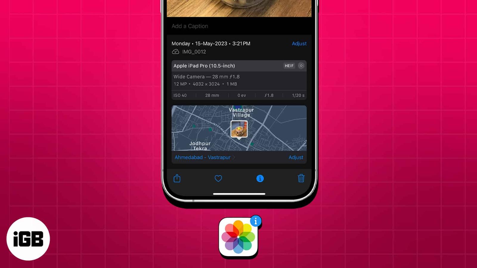 How to view metadata of photos on iPhone or iPad