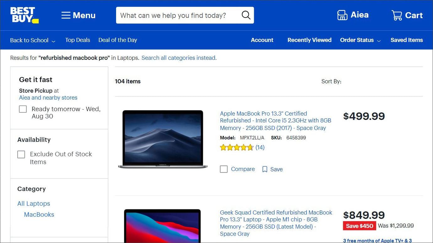 Best buy refurbished macbooks