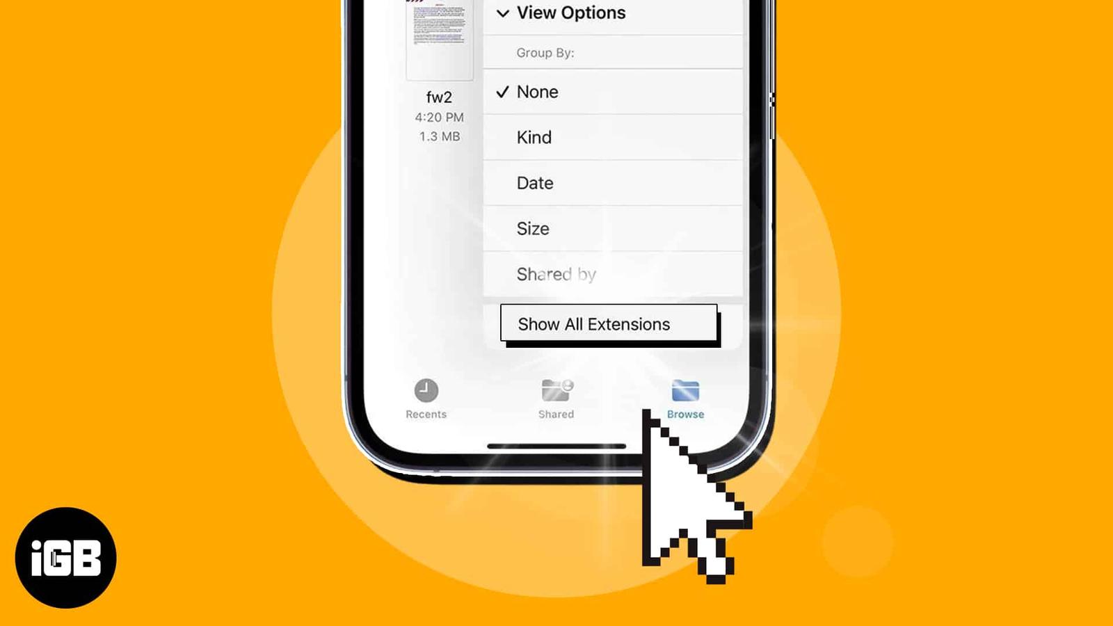 How to view and change file extensions on iphone and ipad