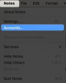 Notes Accounts