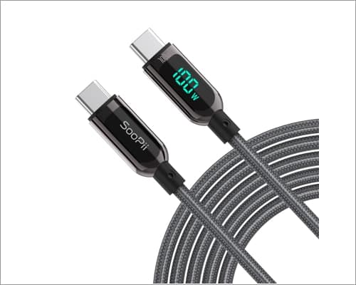  SOOPII 100W 10ft USB C to USB C Cable Fast Charge