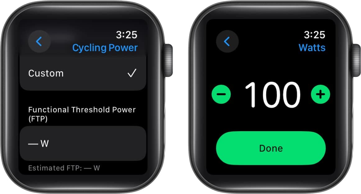 Set FTP in Cycling Power