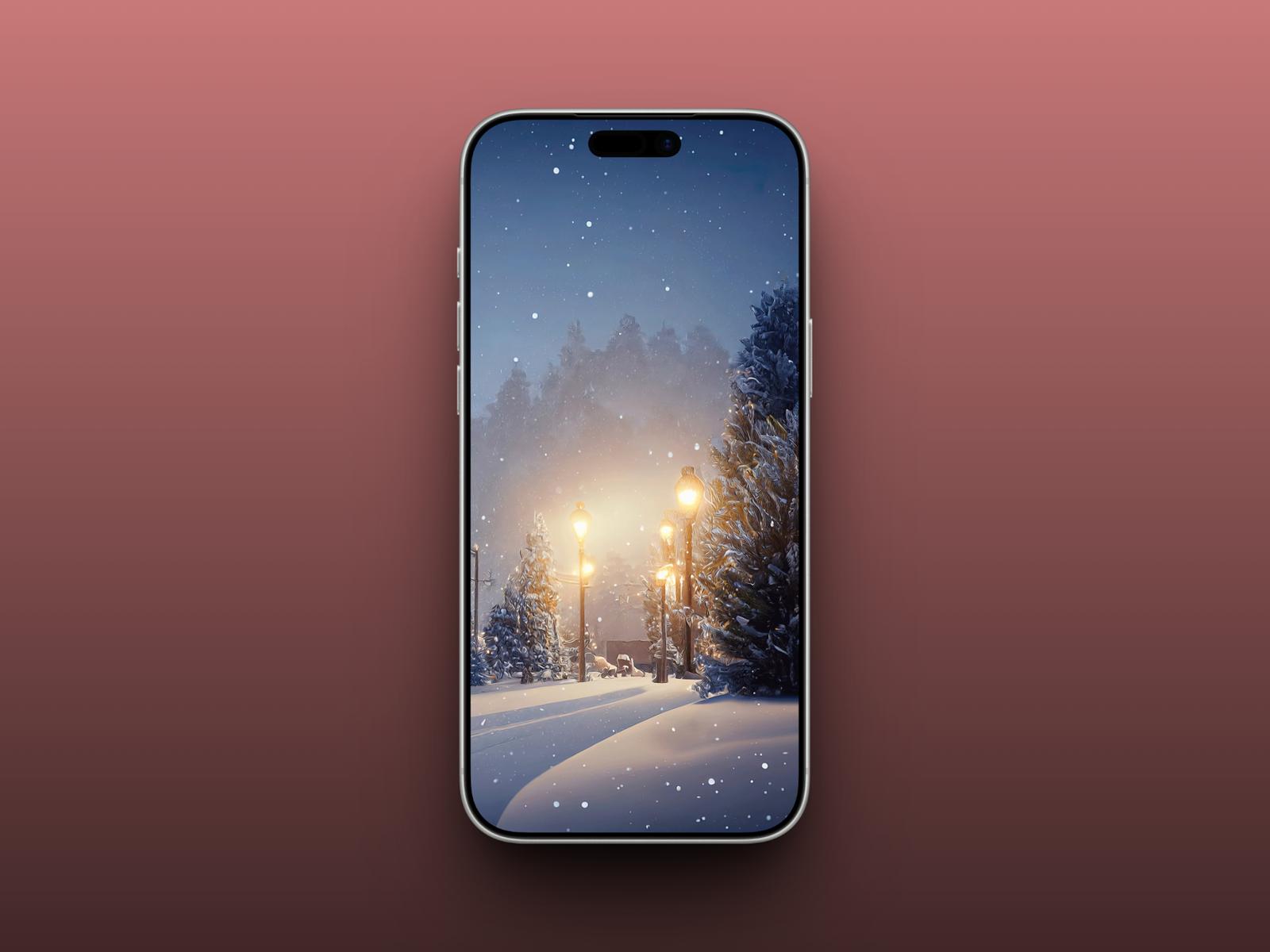 Winter Road at Night