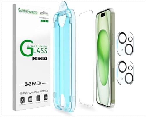 amFilm lens protectors for iPhone 15 and 15 Plus