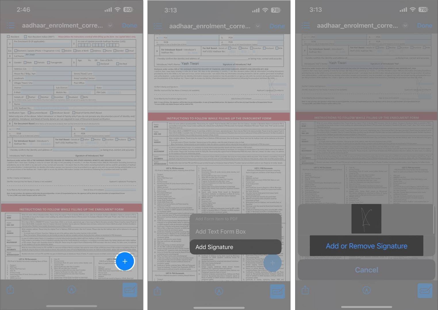 Add or Remove Signature in PDF