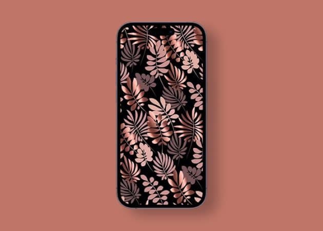 Black and rose gold wallpaper for iPhone 