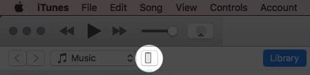 Click on iphone icon in itunes on mac