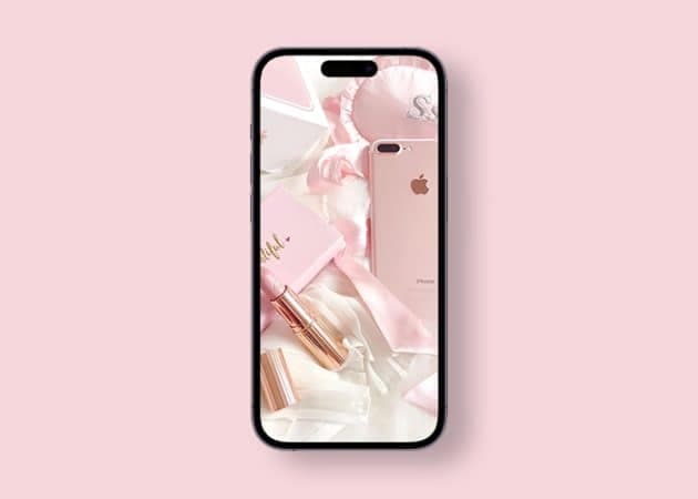 Cute rose gold wallpaper for iPhone 