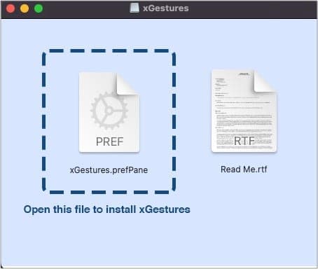 Download and install xGestures on your Mac